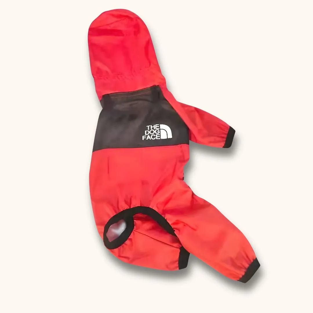 Combinaison de Pluie pour Chien avec Capuche Intégrée Rouge / XS