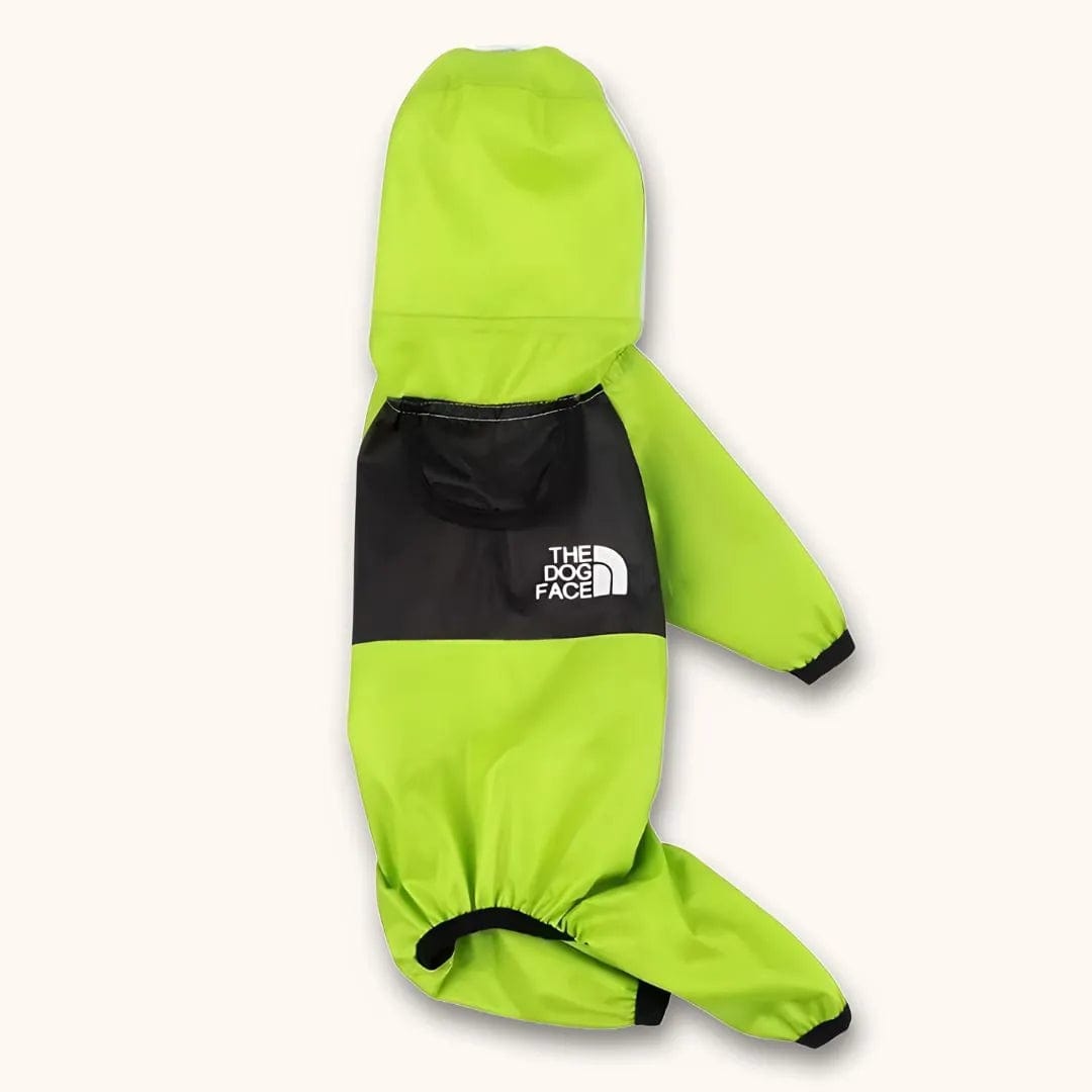 Combinaison de Pluie pour Chien avec Capuche Intégrée Vert / XS