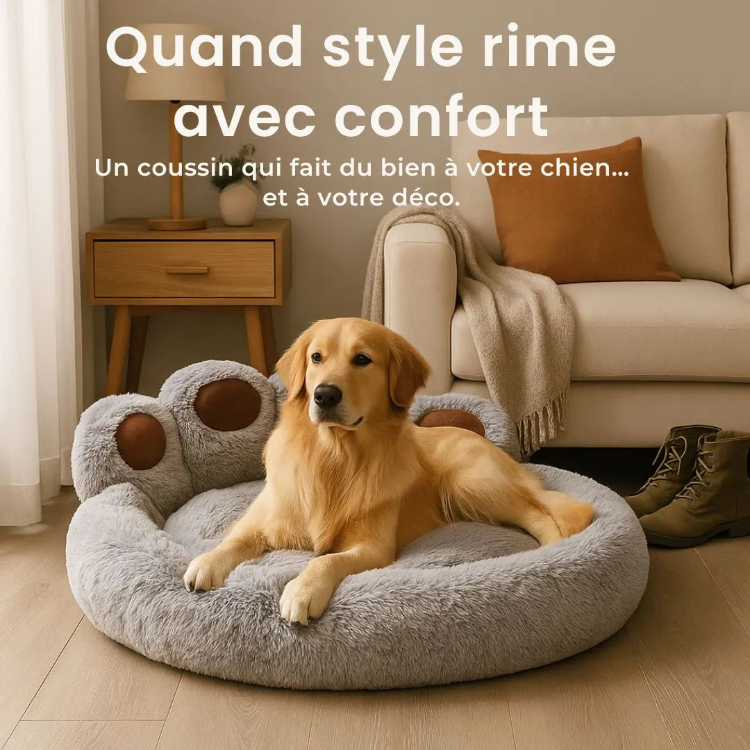 Coussin douillet pour chien - CosyPatte | Design en forme de patte