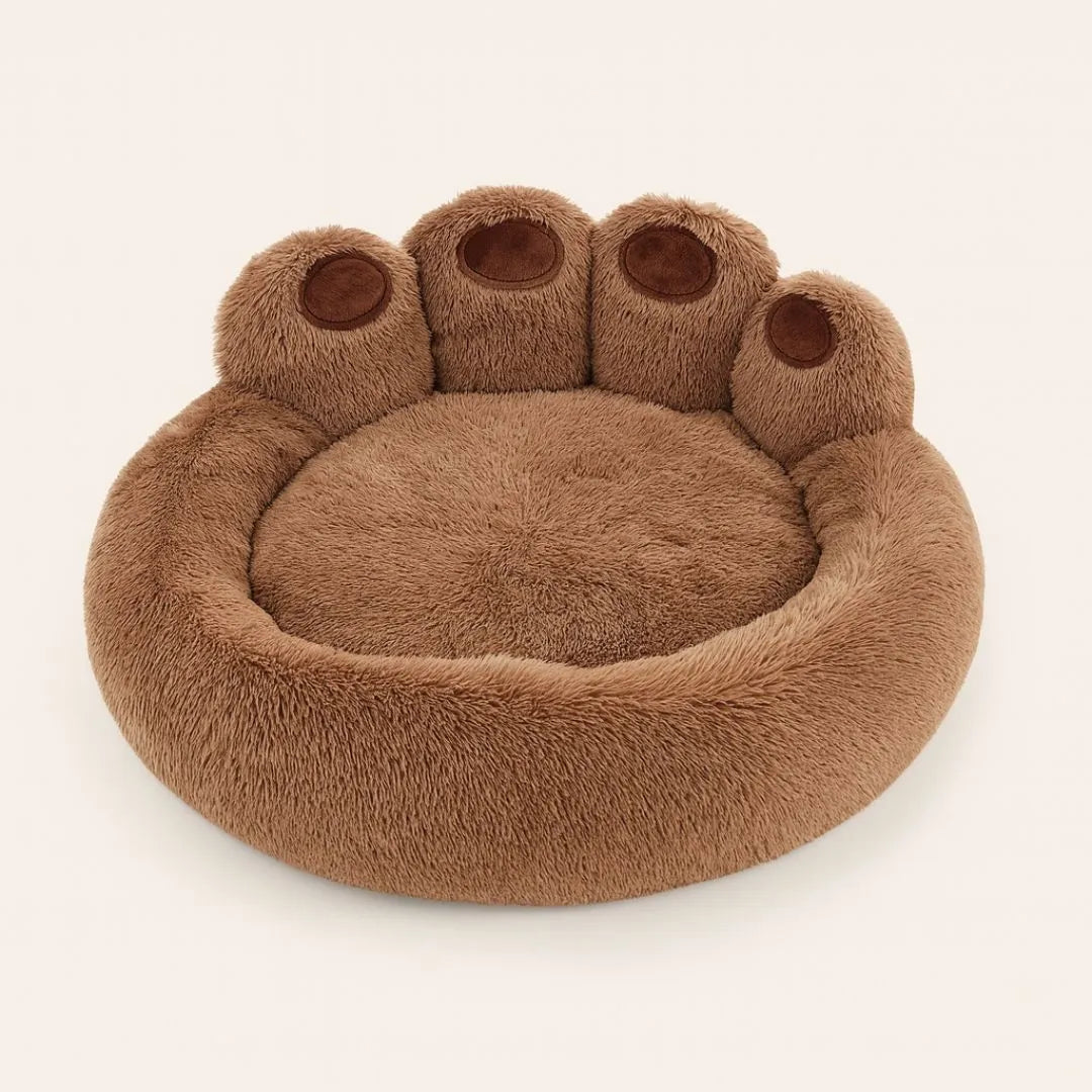 Coussin douillet pour chien - CosyPatte | Design en forme de patte Café / M