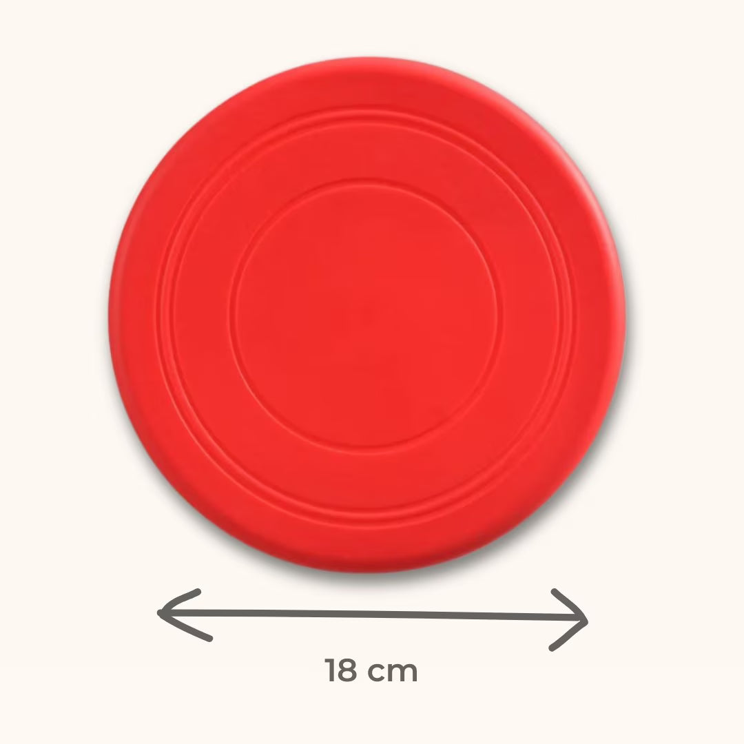 Frisbee chien souple et sûr - Amusement sans limites Rouge