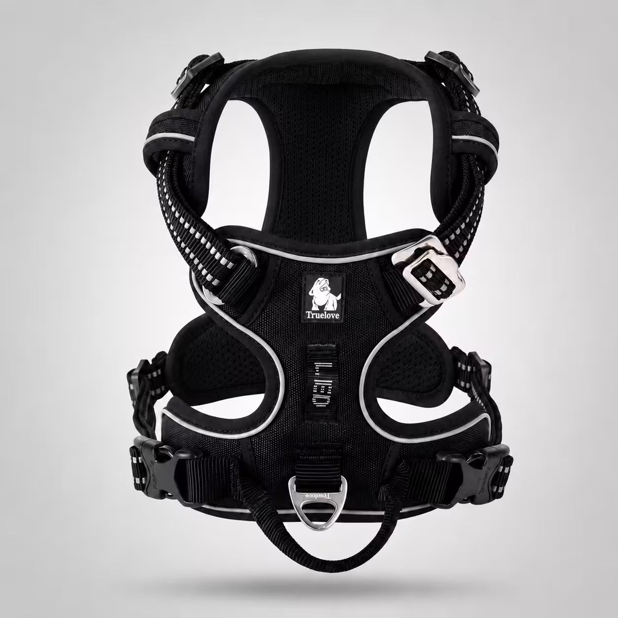 Harnais Chien Anti-Traction en Y - Qualité Pro | K9 Unit Noir / XS