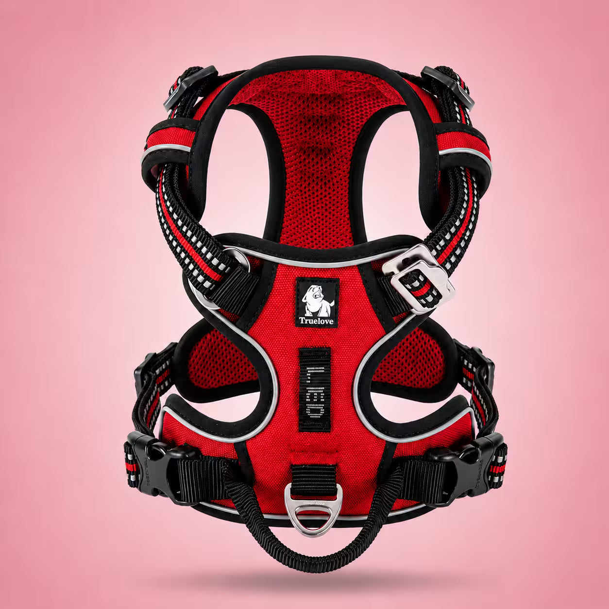 Harnais Chien Anti-Traction en Y - Qualité Pro | K9 Unit Rouge / XS