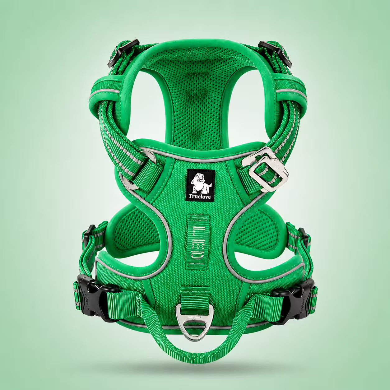 Harnais Chien Anti-Traction en Y - Qualité Pro | K9 Unit Vert / XS