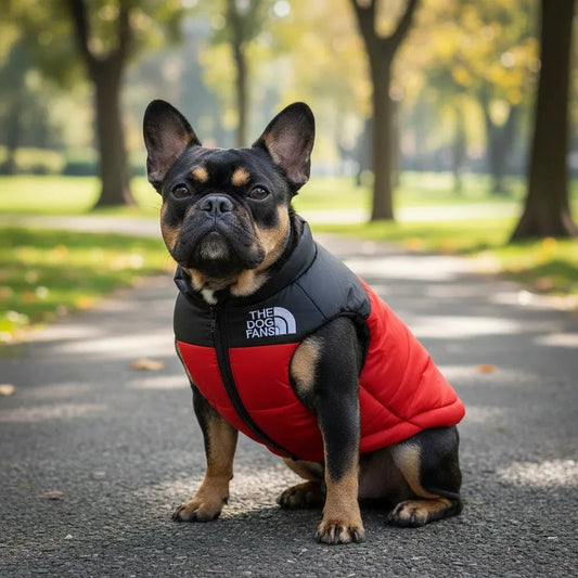 Manteau hiver Bouledogue Français & Anglais - Confort & Chaleur Rouge / XS