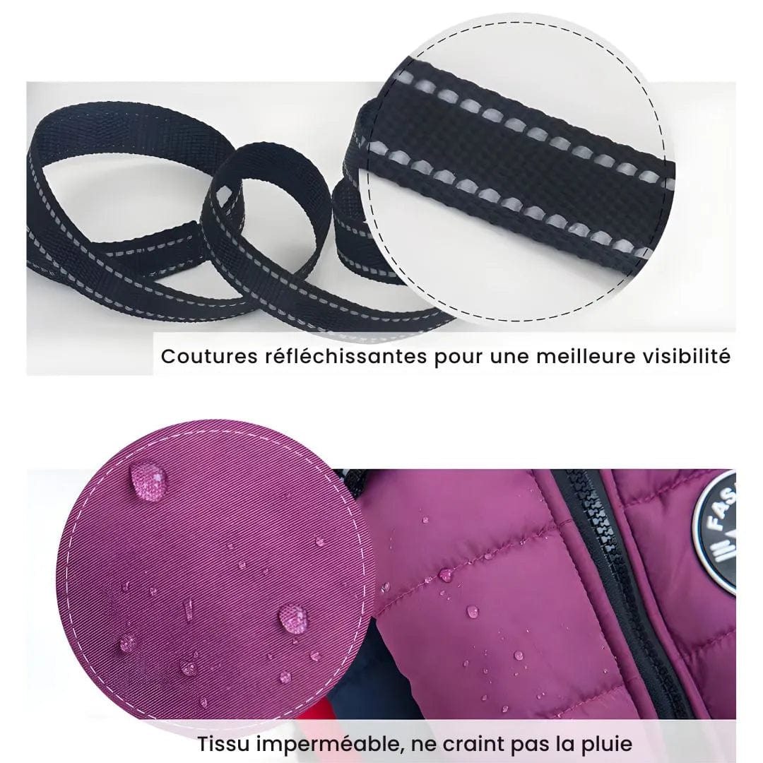 Veste imperméable pour chien avec harnais intégré